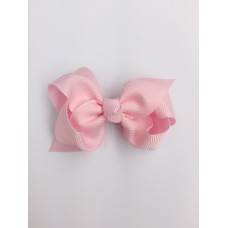 "Audrey" bow clip - Ballet Pink
